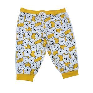 Disney Yellow Winnie‎ the Pooh Cropped Cotton Loungewear Sweatpants 2X